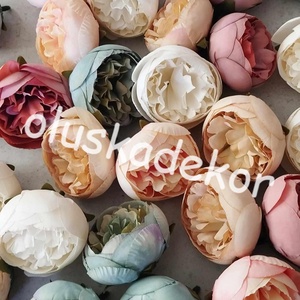 Peony, 5db./cs., bazsarózsa, virágfej, selyemvirág, dekorációs alapanyag, 6cm - kellékek & szerszámok - dekorációs kellékek - virágfej - Meska.hu