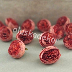 Peony, bazsarózsa, peoni virágfej, 5cm, dekorációs selyemvirág, 5db/cs. - kellékek & szerszámok - dekorációs kellékek - virágfej - Meska.hu