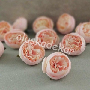 Peony, bazsarózsa, peoni virágfej, 5cm, dekorációs selyemvirág, 5db/cs. - kellékek & szerszámok - dekorációs kellékek - virágfej - Meska.hu