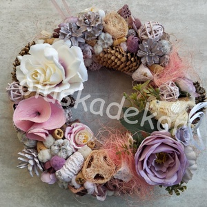 Tavaszi, rózsaszín, madárkás ajtódísz - kopogató kb. 30cm, Otthon & Életmód, Dekoráció, Ajtó- és ablak dekoráció, Ajtódísz & Kopogtató, Virágkötés, Mindenmás, MESKA