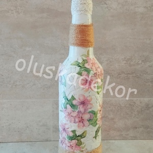 Dekorációs üveg, váza, mozaikos, vintage virágos, Otthon & Életmód, Dekoráció, Asztal és polc dekoráció, Asztaldísz, Virágkötés, Mindenmás, SK-2091. Dekorációs üveg, váza, mozaikos, vintage virágos
Apró, saját készítésű mozaik darabkákkal ..., MESKA