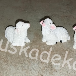 Bárány, bari, fehér tavaszi, húsvéti dekorációs figura, 5cm - Meska.hu