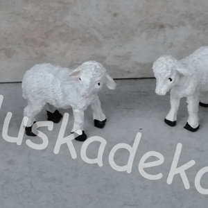 Bárány, bari, fehér tavaszi, húsvéti dekorációs figura, 5cm, Kellékek & szerszámok, Dekorációs kellékek, Figurák, Virágkötés, MESKA