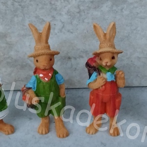 Nyuszi sógorság, húsvéti dekorációs figura, alapanyag, 8,5x3cm, 4 féle - Meska.hu