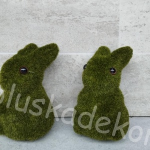 Nyuszi, zöld, álló, húsvéti dekorációs figura, 11,5x8 cm - Meska.hu