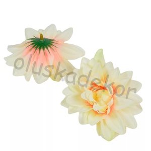 Dália selyem virágfej, művirág, dekorációs alapanyag, 10cm - Meska.hu