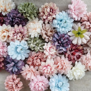 Dália selyem virágfej, dekorációs alapanyag több színben, 7,5cm - Meska.hu