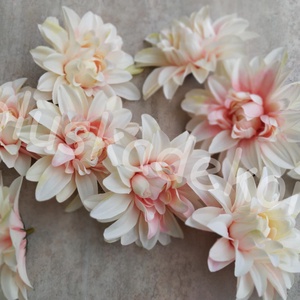 Dália selyem virágfej, művirág, dekorációs alapanyag, 10cm - Meska.hu