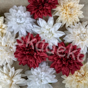 Dália selyem virágfej, művirág, dekorációs alapanyag, 11cm, Kellékek & szerszámok, Dekorációs kellékek, Virágfej, Virágkötés, Mindenmás, MESKA