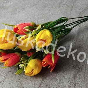 Crocus tavaszi, selyem dekorációs virágcsokor, 35cm - kellékek & szerszámok - dekorációs kellékek - egyéb kellékek - Meska.hu