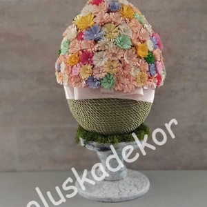 Óriás húsvéti tojás, húsvéti asztaldísz, kézműves dekoráció, 25cm - Meska.hu