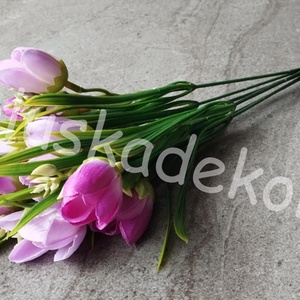 Crocus tavaszi, selyem dekorációs virágcsokor, 35cm - kellékek & szerszámok - dekorációs kellékek - egyéb kellékek - Meska.hu