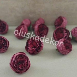 Peony, bazsarózsa, peoni virágfej, 5cm, dekorációs selyemvirág, 5db/cs. - kellékek & szerszámok - dekorációs kellékek - virágfej - Meska.hu