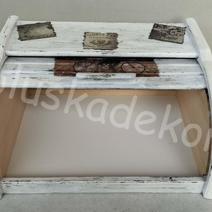 Fa kenyértartó, vintage, konyhai dekorációs kiegészítő - otthon & életmód - konyhafelszerelés, tálalás - konyhai tárolás - kenyértartó - Meska.hu