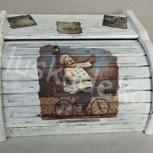 Fa kenyértartó, vintage, konyhai dekorációs kiegészítő - otthon & életmód - konyhafelszerelés, tálalás - konyhai tárolás - kenyértartó - Meska.hu