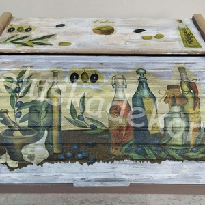 Fa kenyértartó, nagy, vintage, konyhai dekorációs kiegészítő - otthon & életmód - konyhafelszerelés, tálalás - konyhai tárolás - kenyértartó - Meska.hu