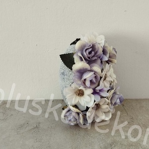 Húsvéti tojás selyemvirággal, asztaldísz, home dekoráció, kézműves termék, 12cm - Meska.hu