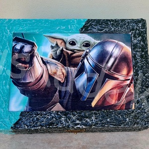 Star Wars, baby Yoda, Grogu, fa kincses láda, ékszeres doboz, nagy - Meska.hu
