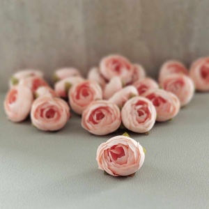 Ranunculus, boglárka, selyem virágfej, dekorációs alapanyag, 5cm - Meska.hu