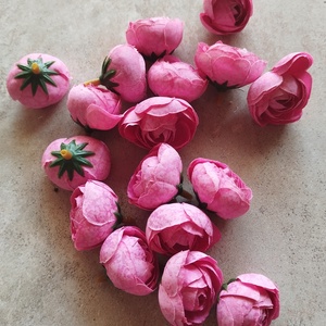 Boglárka virágfej, 3cm, selyemvirág, dekor - kellékek & szerszámok - dekorációs kellékek - virágfej - Meska.hu