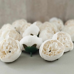 Peony, bazsarózsa, peoni virágfej, 5cm, dekorációs selyemvirág - kellékek & szerszámok - dekorációs kellékek - virágfej - Meska.hu