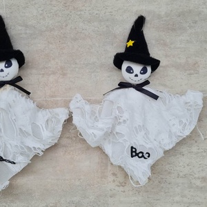 Textil szellem, akasztós, halloweeni, őszi, dekorációs, figura, 24cm, Kellékek & szerszámok, Dekorációs kellékek, Figurák, , MESKA