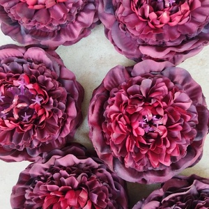 Peony, Peonia, nyílott virágfej, selyemvirág dekorációs alapanyag, 9cm - kellékek & szerszámok - dekorációs kellékek - virágfej - Meska.hu