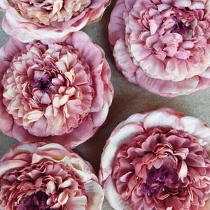 Peony, Peonia, nyílott virágfej, selyemvirág dekorációs alapanyag, 9cm - kellékek & szerszámok - dekorációs kellékek - virágfej - Meska.hu