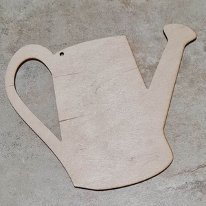 Locsolókanna, kanna, natúr, fa lézervágott dekor, 15cm, Kellékek & szerszámok, Dekorációs kellékek, Figurák, Virágkötés, Mindenmás, MESKA
