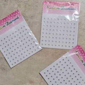 Strasszkő, testékszer, ezüst, dekorációs kiegészítő, 3mm/80db - Meska.hu