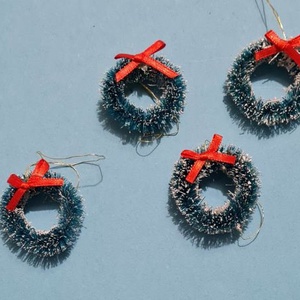 Adventi, karácsonyi mini koszorú, dekorációs alapanyag, 5cm - Meska.hu