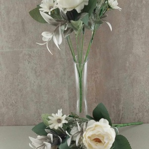 Peony, selyem virágcsokor, dekorációs kiegészítő, mű növény, 7 ágú, 35cm - Meska.hu