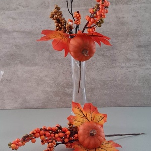 Tökös bogyós pick, őszi, mindenszenteki dekorációs kiegészítő, 23cm - Meska.hu