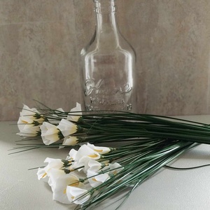 Mini Kála fűvel, virágcsokor, műnövény, dekorációs kiegészítő,15 fejes, 66cm - Meska.hu