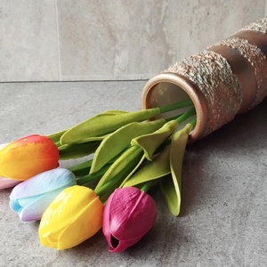 Tulipán, polifoam, hab dekorációs virág, szálas, 34cm - Meska.hu