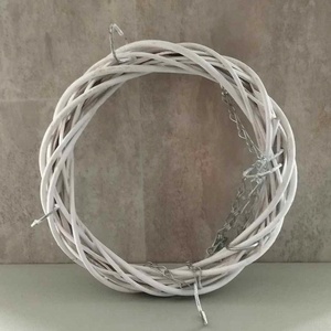 Fűz koszorúalap, vessző koszorúalap, akasztós, fehér, natúr, dekorációs alapanyag, 25cm - kellékek & szerszámok - dekorációs kellékek - koszorú, koszorúalap - Meska.hu