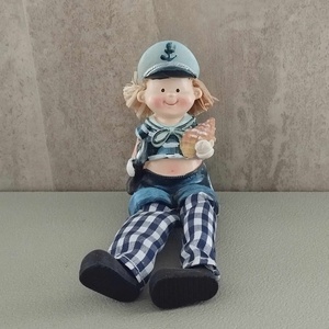 Matróz, Jack a tengerész, nyári dekor figura, poly, 10cm - kellékek & szerszámok - dekorációs kellékek - figurák - Meska.hu