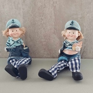 Matróz, Jack a tengerész, nyári dekor figura, poly, 10cm - Meska.hu