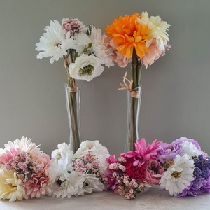 Gerbera, Peony, vegyes csokor, műnövény, dekorációs kiegészítő, több színben - kellékek & szerszámok - dekorációs kellékek - egyéb kellékek - Meska.hu