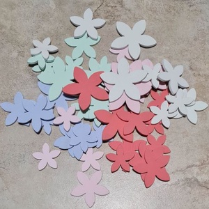 Virág, fa, dekor alapanyag, favirág, 3,5cm - Meska.hu