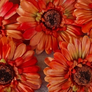 Gerbera selyem virágfej, művirág, dekorációs alapanyag, 12cm - kellékek & szerszámok - dekorációs kellékek - virágfej - Meska.hu