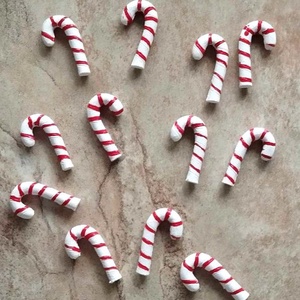 Cukorbot, Candy cane, nyalóka, öntapadós, karácsonyi, adventi hobby, kreatív, dekor termék, 4cm, Kellékek & szerszámok, Dekorációs kellékek, Figurák, Virágkötés, MESKA