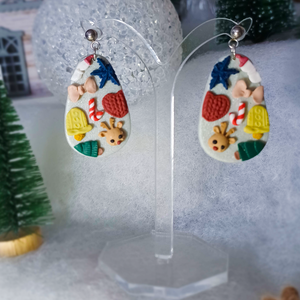 Christmas (karácsony) Slab fülbevaló � egyedi karácsonyi kézműves ékszer - ékszer - fülbevaló - lógó fülbevaló - Meska.hu