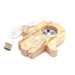 Fatima keze LED lámpa színváltós RGB fénnyel 10�6 cm - Meska.hu