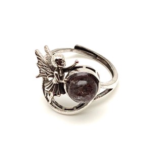 Harmonizáló kvarc ásvány gyűrű állítható 8mm - Meska.hu