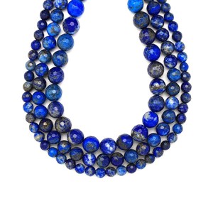Lapis lazuli hatszög fazettált golyó 8-9mm, Kellékek & szerszámok, Ásvány alapanyag, Ásványfüzér, , MESKA