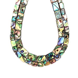 Pávakagyló téglalap 10x14mm, Kellékek & szerszámok, Ásvány alapanyag, Ásványfüzér, , MESKA