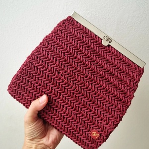 Horgolt kézitáska, alkalmi clutch, fém zárral, Táska & Tok, Kézitáska & válltáska, Alkalmi táska, Horgolás, MESKA