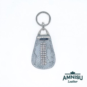 Szürke kígyómintás csepp alakú swarovski köves kulcstartó H3016 - táska & tok - kulcstartó & táskadísz - kulcstartó - Meska.hu