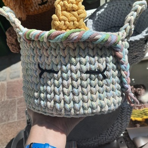 Unikornis-egyszarvú tároló , Baba - mama, Babaszobabútor, Játéktároló, Horgolás, MESKA